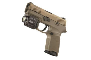 Image of Streamlight TLR-8 Tactical Weapon Light w/Laser Sight, Rail Mounted, 500 Lumen LED, 640-660nm Red Laser, 1 x CR123A Battery, Black, 69410