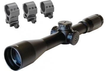 Image of Sun Optics 10x44mm Tactical Sniper Scope CS41-1044 w/ 30mm High Rings and 1in Inserts SM1436