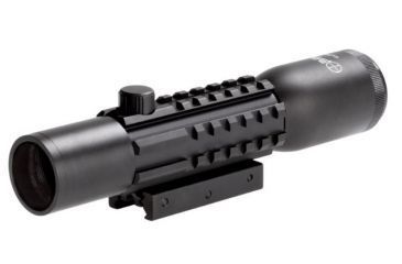 Image of Sun Optics 4x28 tactical w/picatinny acc. mount rails, Matte Black CS10-TR428