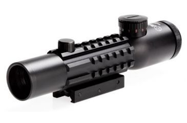 Image of Sun Optics 4x28 tactical w/picatinny acc. mount rails, Matte Black CS10-TR428IR
