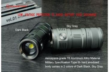 Image of Sunwayman T16R LED Flashlight CREE XM-L2 U3 LED, 380 Lumens, Black SUNWAYMAN-T16R-BLACK