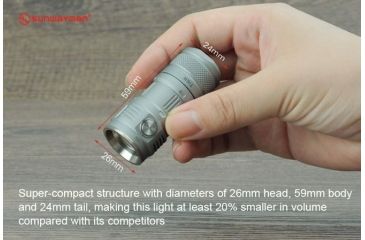 Image of Sunwayman T16R LED Flashlight CREE XM-L2 U3 LED, 380 Lumens, Black SUNWAYMAN-T16R-BLACK