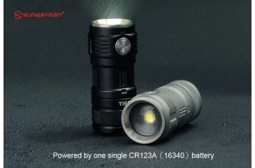 Image of Sunwayman T16R LED Flashlight CREE XM-L2 U3 LED, 380 Lumens, Black SUNWAYMAN-T16R-BLACK