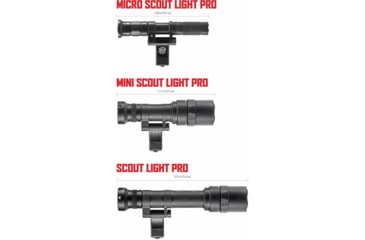 Image of SureFire Micro Scout Weapon Light Pro, 1.2V, 300 Lumens, Black, M140A-BK-PRO