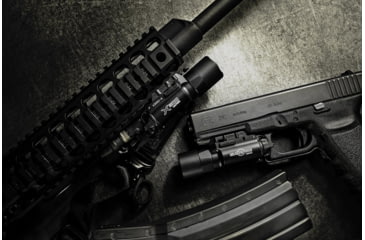 Image of SureFire X300 Ultra LED WeaponLight, 600 Lumens, 1.25 hours Battery Life, for Hand/Long Gun, Black, Stainless, X300U-B-600