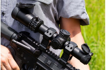 Image of Swampfox F.R. Rifle Scope Rings, 30mm Tube, 1.6in Centerline Height, Black, MRF30-M