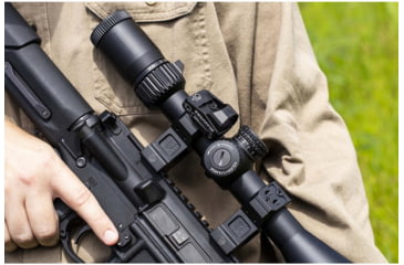 Image of Swampfox H.E. Rifle Scope Rings, 30mm Tube, 1.93in Centerline Height, /w Integral 45-degree Offset Reflex Side Mount, Black, MRH30-H