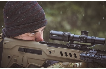 Image of Swampfox Tomahawk LVPO Rifle Scope, 1-8x24mm, 30mm Tube, Second Focal Plane, Illuminated Guerrilla Dot BDC Reticle, Black, ATK18241-B