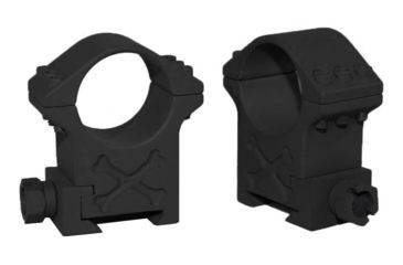 Image of Talley 34mm Tactical Rifle Scope Rings Black Armor High 6 Screw BAT346H