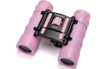 Image of Tasco 10x25mm Essentials Roof Prism Compact Binoculars,Pink,Box 168RBP