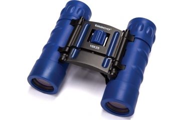 Image of Tasco Essential 10x25 Roof Prism Water Resistant Binoculars,Blue,Box 168RBB