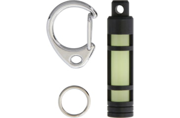 Image of TEC Accessories Embrite Glow Fob, Anodized Aircraft Grade Aluminum, Keyring, Black, Black, A3-SB-BLK-EG