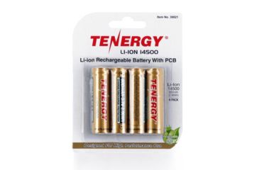 Image of Tenergy T35P 3.6V 3500mAh 12.6wh Li-Ion Rechargeable Battery,Gold,Pack of 2 w/Carrying Case, 31777