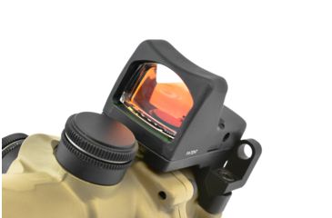 Image of Trijicon 4x32 ACOG ECOS, Center Illuminated Amber Crosshair 5.56 Reticle w/ Backup Iron Sights, Quick Release Mount &amp; LED 3.25 MOA Red Dot RMR Type 2, Cerakote FDE, 100555