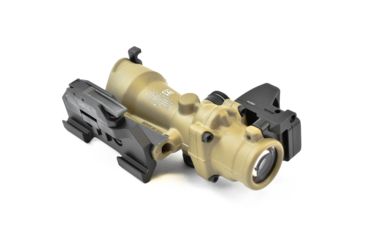 Image of Trijicon 4x32 ACOG ECOS, Center Illuminated Amber Crosshair 5.56 Reticle w/ Backup Iron Sights, Quick Release Mount &amp; LED 3.25 MOA Red Dot RMR Type 2, Cerakote FDE, 100555