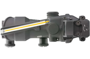 Image of Trijicon 4x32 ACOG Rifle Scope, Dual Illuminated Amber Crosshair .223 Reticle w/ Colt Knob Thumbscrew Mount &amp; LED 3.25 MOA Red Dot RMR Type 2, Black, 100551