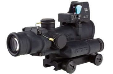 Image of Trijicon 4x32 ACOG Rifle Scope, LED Red Crosshair .223 Reticle w/ Colt Knob Thumbscrew Mount &amp; LED 3.25 MOA Red Dot RMR Type 2, Black, 100558