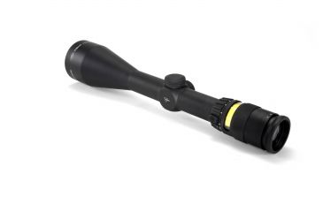 Image of Trijicon AccuPoint TR-22 2.5-10x56mm Rifle Scope, 30 mm Tube, Second Focal Plane, Black, Amber BAC Triangle Post Reticle, MOA Adjustment, 200022