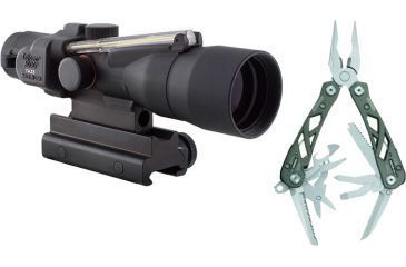 Image of Trijicon ACOG 3x30 Dual Illum. Amber Crosshair 300BLK Ball. Reticle w/TA60 TA33-C-400063 w/ Gerber Suspension Multi-Plier w/ Open Frame Design 1473