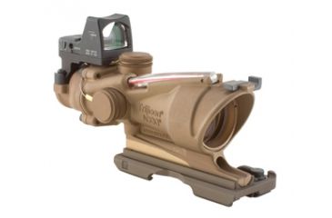 Image of Trijicon ACOG 4x32 ECOS Scope TA31-ECOS - Dark Earth Brown with Red Center Illumination