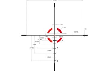 Image of Trijicon Credo CR624 1-6x24mm Rifle Scope, 30 mm Tube, Second Focal Plane, Black, Red BDC Segmented Circle .223 / 55 Grain Reticle, MOA Adjustment, 2900015