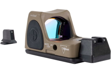 Image of Trijicon Dual Defense RMR Type 2 Reflex Red Dot Sight w/ M17/18 Mount w/ Integrated Bright&amp;Tough Optic, 1x, 3.25 MOA Reticle, FDE, RM06-C-700816