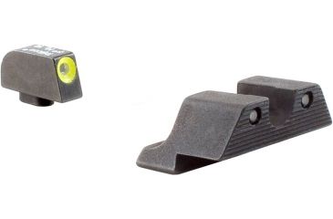 Image of Trijicon Glock HD Night Sight Set - Front Sight Yellow Outline / Green Tritium, Rear Sight Black Outline / Yellow Tritium, GL101Y-RY