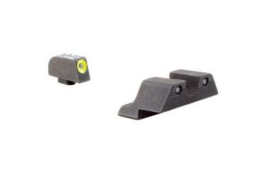 Image of Trijicon Glock HD Night Sight Set - Front Sight Yellow Outline / Green Tritium, Rear Sight Black Outline / Green Tritium, GL101Y