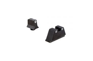 Image of Trijicon For Glock Sup Night Sight w/ Wht Outline/Grn Lamps, White/White, Suppressor Night Sight Set 196578