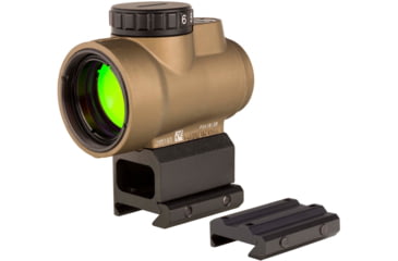 Image of Trijicon OPMOD MRO 1x25mm Red Dot Sight, 2 MOA Red Dot Reticle, w/Trijicon MRO Low and 1/3 Co-Witness Mounts, Angled Glass, Coyote Brown, 2200093
