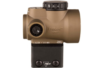 Image of Trijicon OPMOD MRO 1x25mm Red Dot Sight, 2 MOA Red Dot Reticle, w/Trijicon MRO Lower 1/3 Co-Witness Mount AC32069, Angled Glass, Coyote Brown, 2200092