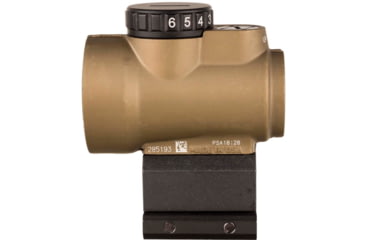 Image of Trijicon OPMOD MRO 1x25mm Red Dot Sight, 2 MOA Red Dot Reticle, w/Trijicon MRO Lower 1/3 Co-Witness Mount AC32069, Angled Glass, Coyote Brown, 2200092
