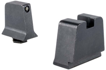 Image of Trijicon Suppressor/Optic Height Sight Set, Black Front/Metal Rear &amp; Green Front Lamp, Glock  42, 43, 43x, 43e, 48, Black, 601145