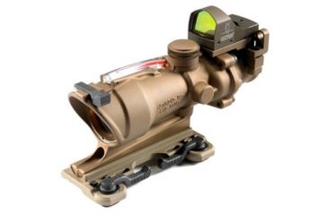 Image of Trijicon Dark Earth Brown ACOG 4x32 Scope w/ 7.0 MOA Docter Sight