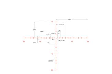 Image of Trijicon Tenmile HX TMHX2550 5-25x50mm Rifle Scope, 30 mm Tube, Second Focal Plane, Black, Red MOA Center Dot Reticle, MOA Adjustment, 3000010