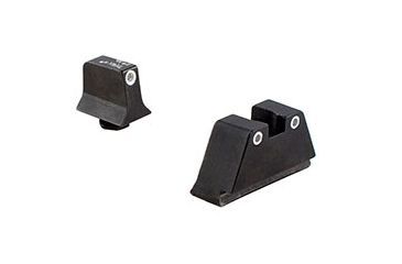 Image of Trijicon Night Sight Suppressor Set, White Front/White Rear, Green front/Orange Rear Lamps, Black, 600650