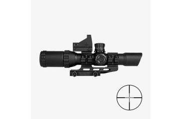 Image of Trinity Force Assault Scope 1-4X28 , Combo V2, Electronic Buttons, Mil-Dot  Reticle, Black SR19S1428BH-V2
