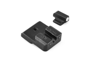 Image of TruGlo Brite Site Tritium Pro Front/Rear Green Night Sight Set for HK VP9/VP40/P30/HK45, 3-Dot Configuration Front, White Focus Lock Ring, Steel, Black, TG-TG231H1W