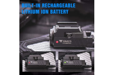 Image of TrustFire GM23 Quick Release Li-Polymer Rechargeable CREE XP-L HI LED Sub-Compact Pistol Light, 800 Lumens, Black, GM23