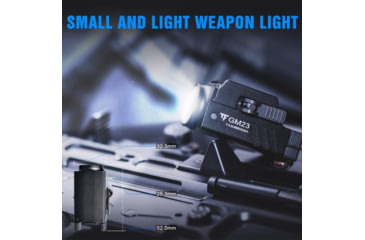 Image of TrustFire GM23 Quick Release Li-Polymer Rechargeable CREE XP-L HI LED Sub-Compact Pistol Light, 800 Lumens, Black, GM23