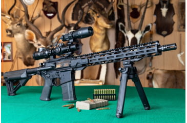 Image of TRYBE Optics 1-8x24mm Smart Rifle Scope, TRYBE Optics Rangefinder, Magpul Bipod, STR MIL-SPEC Carbine Stock, MDT G2 M-LOK Forend Weight