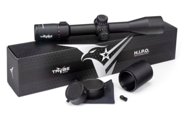 Image of TRYBE Optics HIPO Rifle Scope, 4-16x44mm, 30 mm Tube, FFP, PLR-25 MOA Reticle, Black, TRORS4-16x44FFP-BL