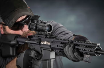 Image of TRYBE Optics 3x32mm Compact Prism Scope Red Dot Sight, 32mm Tube, Black, TRO3XPRISM-BL