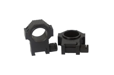 Image of Kensight USTS Double Width Steel Scope Rings, 1.270in High Profile, Smooth, Black, 660-642