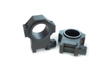 Image of Kensight USTS Standard Width Steel Scope Rings, 1.270in Hight Profile, Smooth, Black, 660-622
