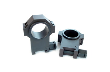 Image of Kensight USTS Standard Width Steel Scope Rings, 1.500in Extra Hight Profile, Smooth, Black, 660-625