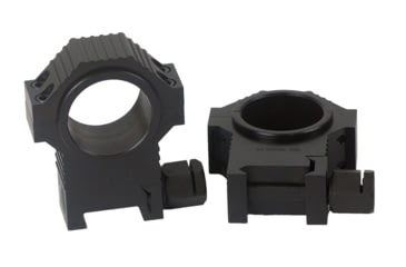 Image of Kensight USTS Standard Width Steel Scope Rings, 1.270in Hight Profile, Ribbet, Black, 660-624