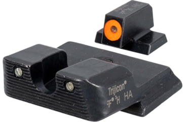Image of USED EDEMO Trijicon Heavy Duty Night Sight Set, S&amp;W M&amp;P Shield/Shield Plus/Shield 2.0, Green/Orange, 600722, EDEMO2, EDEMO1, Condition Fair, Scratches