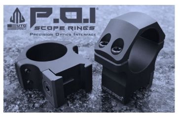 Image of UTG PRO 34mm/2PCs High Profile P.O.I Picatinny Rings, Black, RWU013420