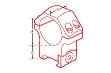 Image of UTG PRO 34mm/2PCs Medium Profile P.O.I Picatinny Rings, Black, RWU013415